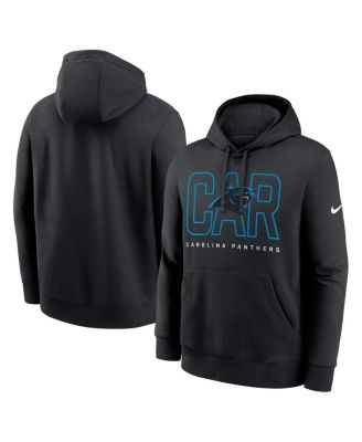 Nike - Men's Black Carolina Panthers Busted Play Club Fleece Pullover Hoodie
