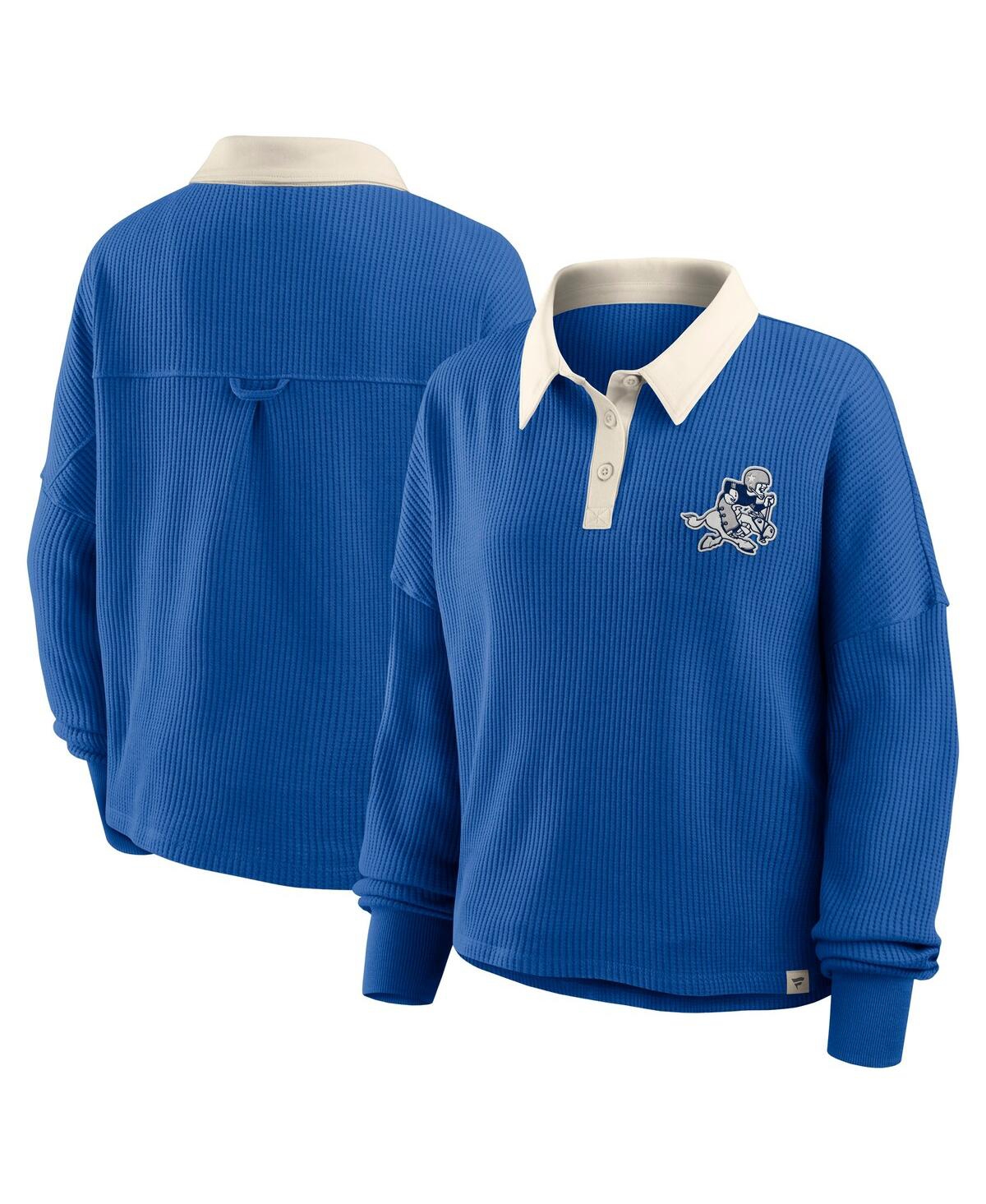 Fanatics Women's Royal Dallas Cowboys Oversized Hometown Premium Thermal Long Sleeve T-shirt In Blue