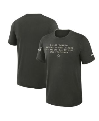 Nike - Men's Forest Green Dallas Cowboys 2025 Salute to Service Sideline Slub Dri-FIT T-Shirt