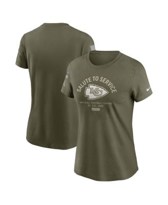 Nike - Women's Olive Kansas City Chiefs 2025 Salute to Service Sideline T-Shirt