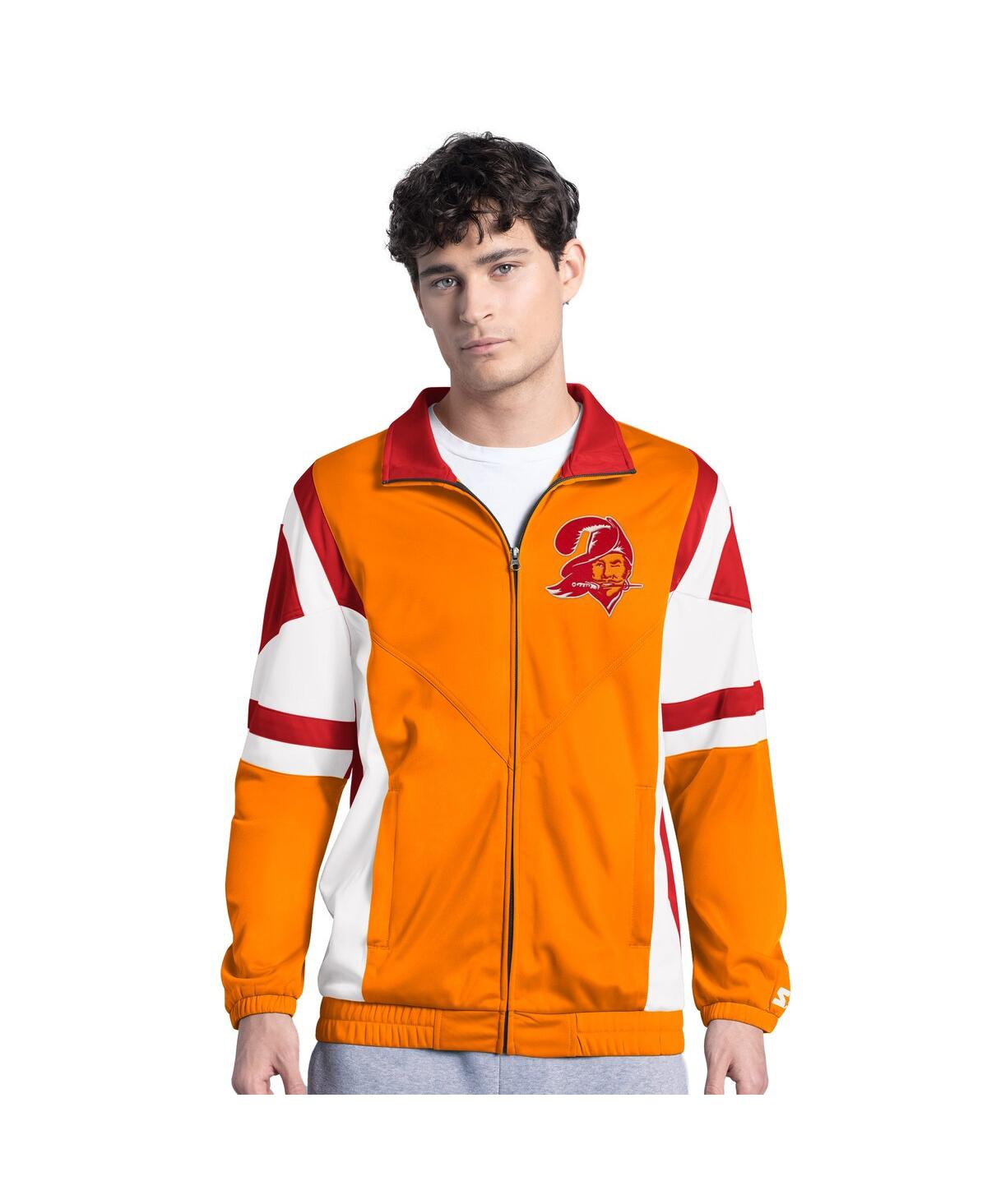 Starter Men's Orange Tampa Bay Buccaneers Contender Logo Full-Zip Track Jacket