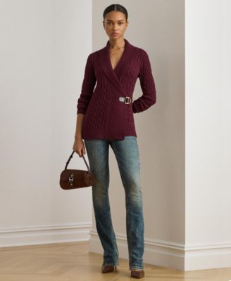 Women's Buckled Cotton Sweater