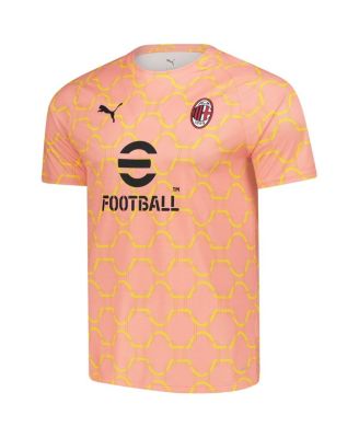 Men's Light Orange AC Milan 2025/26 Pre-Match Dry Cell Training Jersey