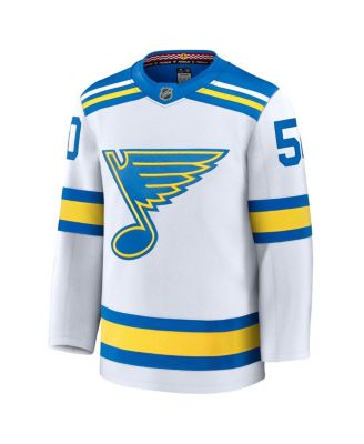 Men's Binnington White St. Louis Blues Away Premium Player Jersey