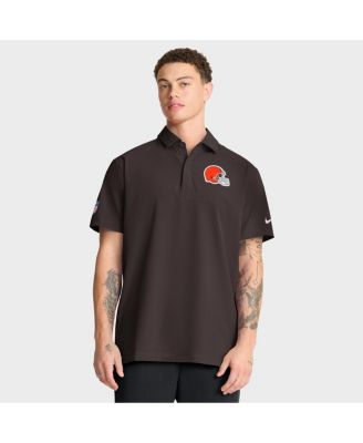 Nike - Men's Brown Cleveland Browns Sideline Woven Dri-FIT Polo