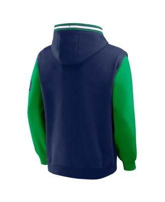 Men's Navy/Green Minnesota Timberwolves Half Court Shot Clock Fastbreak Hoodie