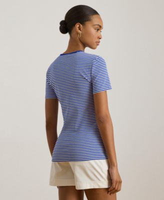 Women's Striped Short Sleeve Crew Neck T-Shirt