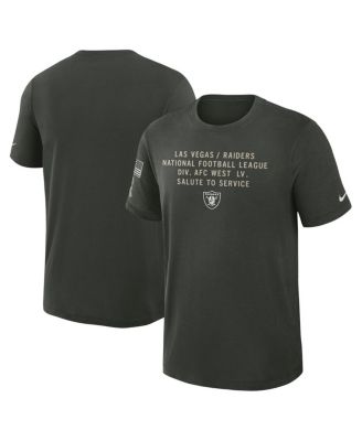 Nike - Men's Dark Green Las Vegas Raiders 2025 Salute to Service Sideline Slub Dri-FIT T-Shirt