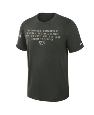 Men's Dark Green Washington Commanders 2025 Salute to Service Sideline Slub Dri-FIT T-Shirt