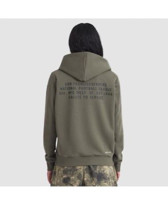 Women's Olive San Francisco 49ers 2025 Salute to Service Sideline Standard Issue Dri-FIT Hoodie