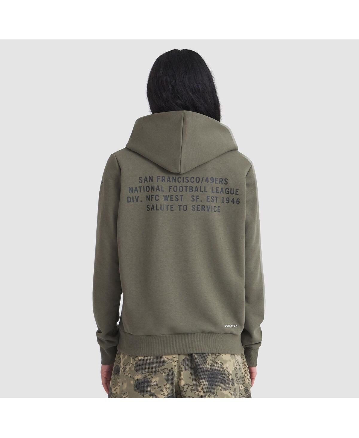 Nike Women's Olive San Francisco 49ers 2025 Salute to Service Sideline Standard Issue Dri-fit Hoodie