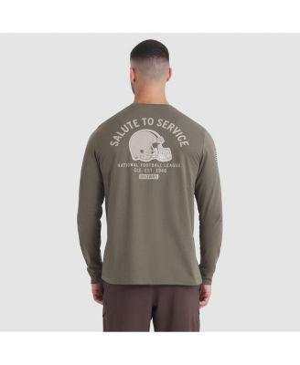 Men's Olive Cleveland Browns 2025 Salute to Service Sideline Long Sleeve T-Shirt