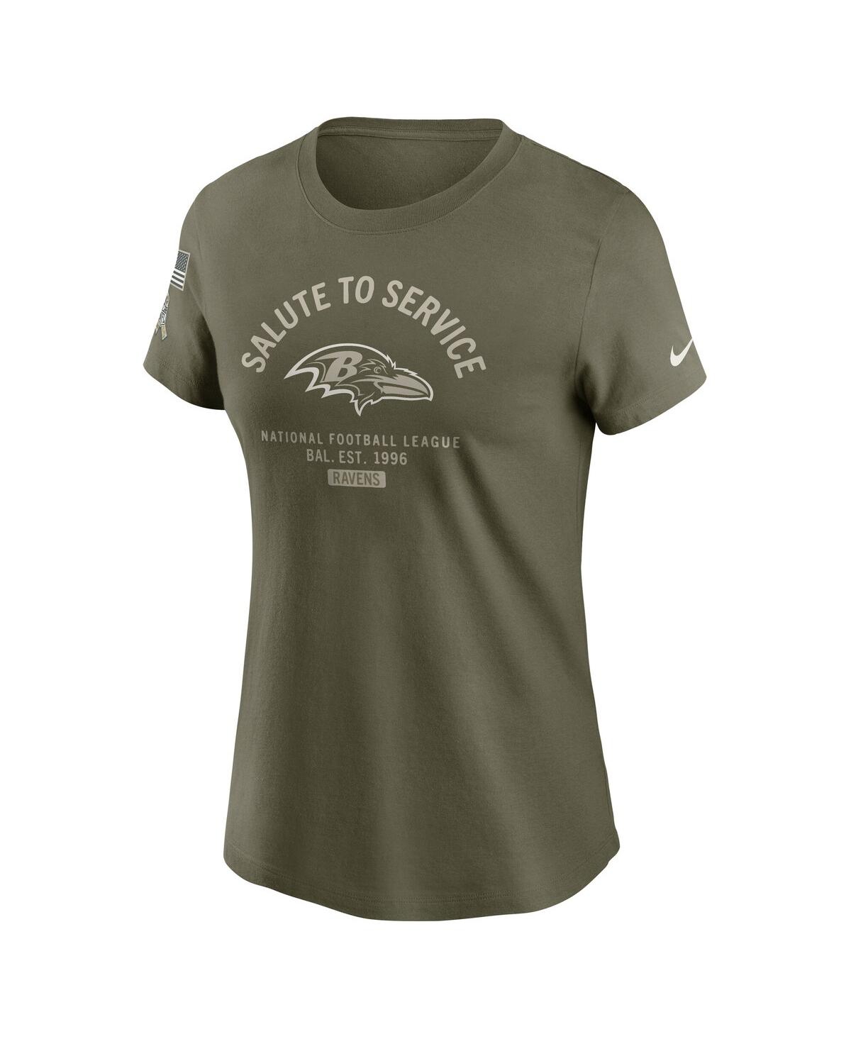 Nike Women's Olive Baltimore Ravens 2025 Salute to Service Sideline T-Shirt