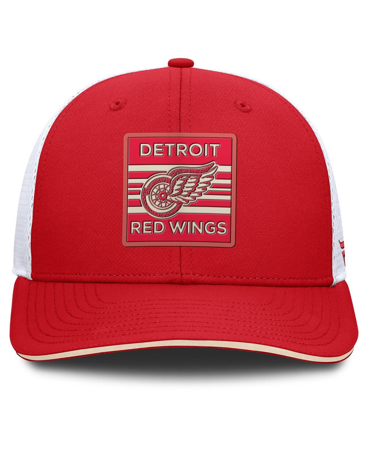 Fanatics Men's Cream Detroit Red Wings Centennial Adjustable Hat In Red