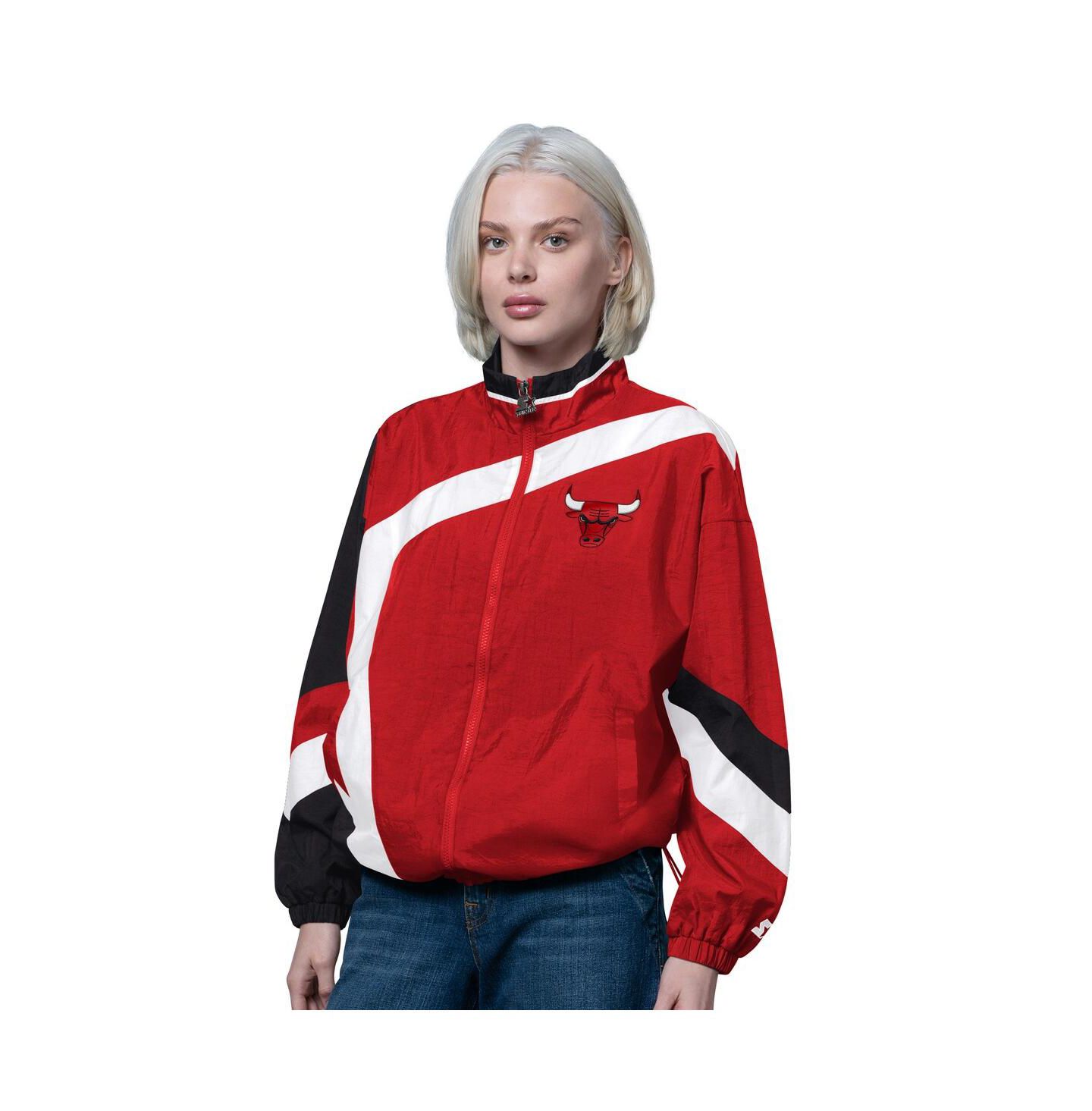 Женская куртка Starter Red/Black Chicago Bulls 1st Quarter Full-Zip — фото 1