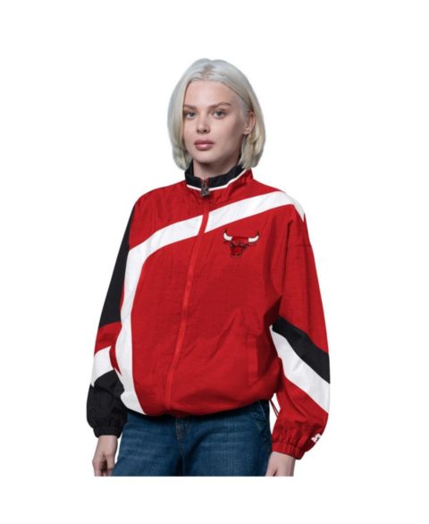 Женские куртки Starter Women's Red/Black Chicago Bulls 1st Quarter Full-Zip Jacket