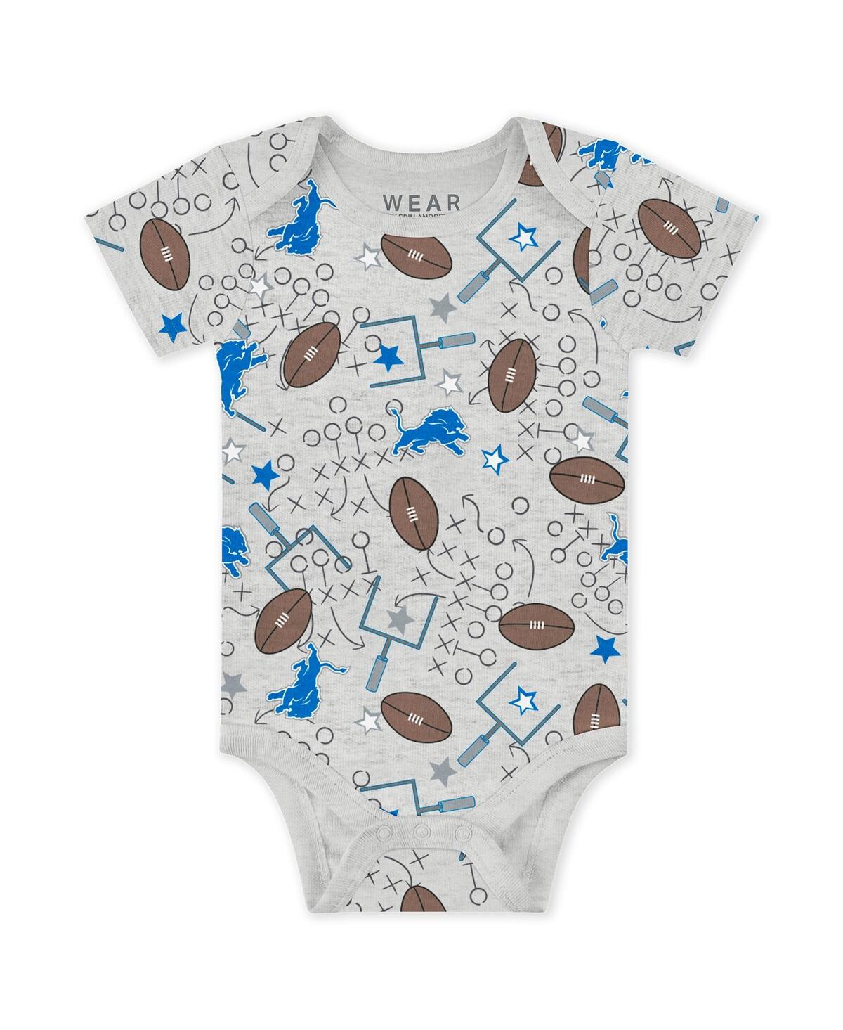 Wear By Erin Andrews Baby Boys And Girls 2-piece Detroit Lions Turn Me Around Bodysuits And Pant Set In White