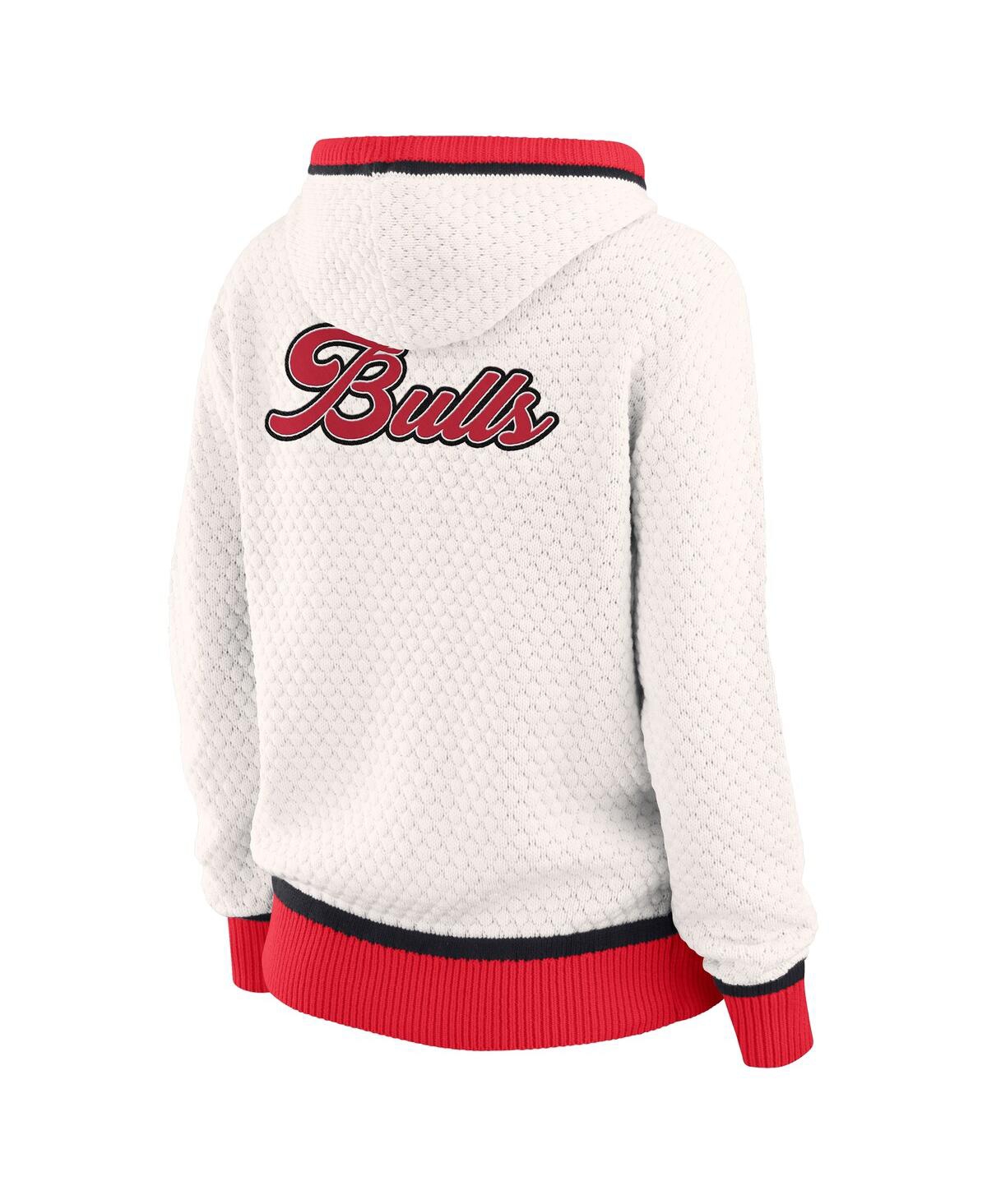Wear By Erin Andrews Women's White Chicago Bulls Plus Size Hoodie Sweater In White