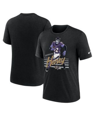 Nike - Men's Derrick Henry Heather Black Baltimore Ravens Player Graphic T-Shirt