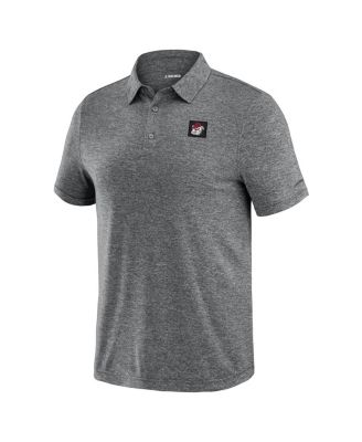 Men's Heather Black Georgia Bulldogs Four Down Polo Shirt