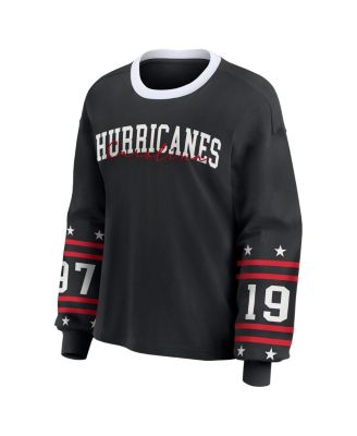 Women's Black Carolina Hurricanes Long-Sleeve Sport T-Shirt