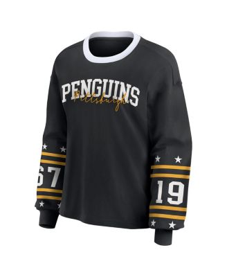 Women's Black Pittsburgh Penguins Long-Sleeve Sport T-Shirt