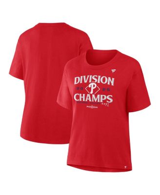 Fanatics - Women's Red Philadelphia Phillies 2025 NL East Division s Locker Room T-Shirt