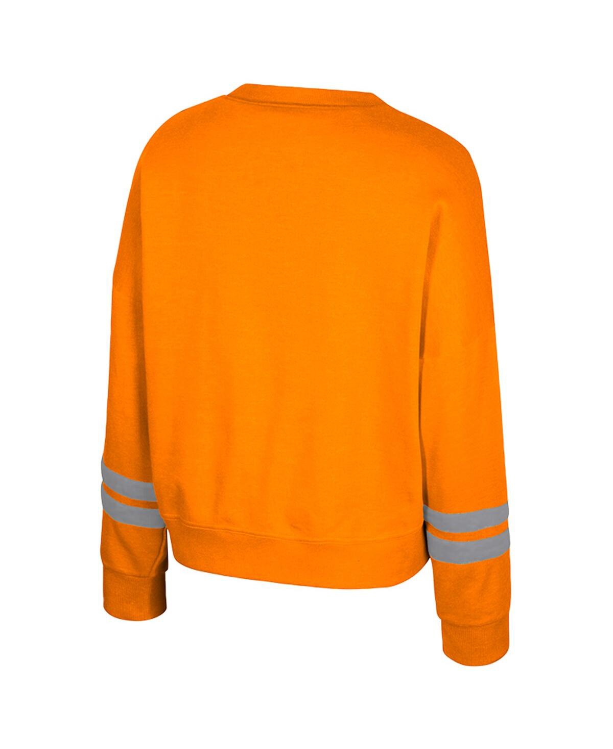Colosseum Women's Tennessee Orange Tennessee Volunteers Splashy Crewneck Fleece Sweatshirt In Orange