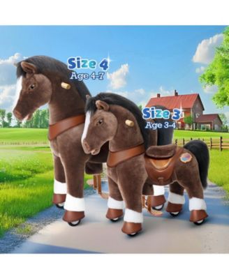 Model Y Chocolate Brown Horse Rideable Toy for Age 3-4
