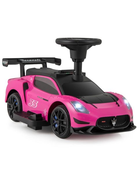 Детская игрушка Gymax Electric Maserati-Licensed Foot-to-Floor Ride-On Push Car, 55 lbs Capacity, Ages 18-60 Months, цвет: Розовый