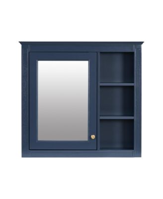 30'' Bathroom Vanity with Top Sink, Mirror Cabinet, 2 Drawers & Tip-out Drawer