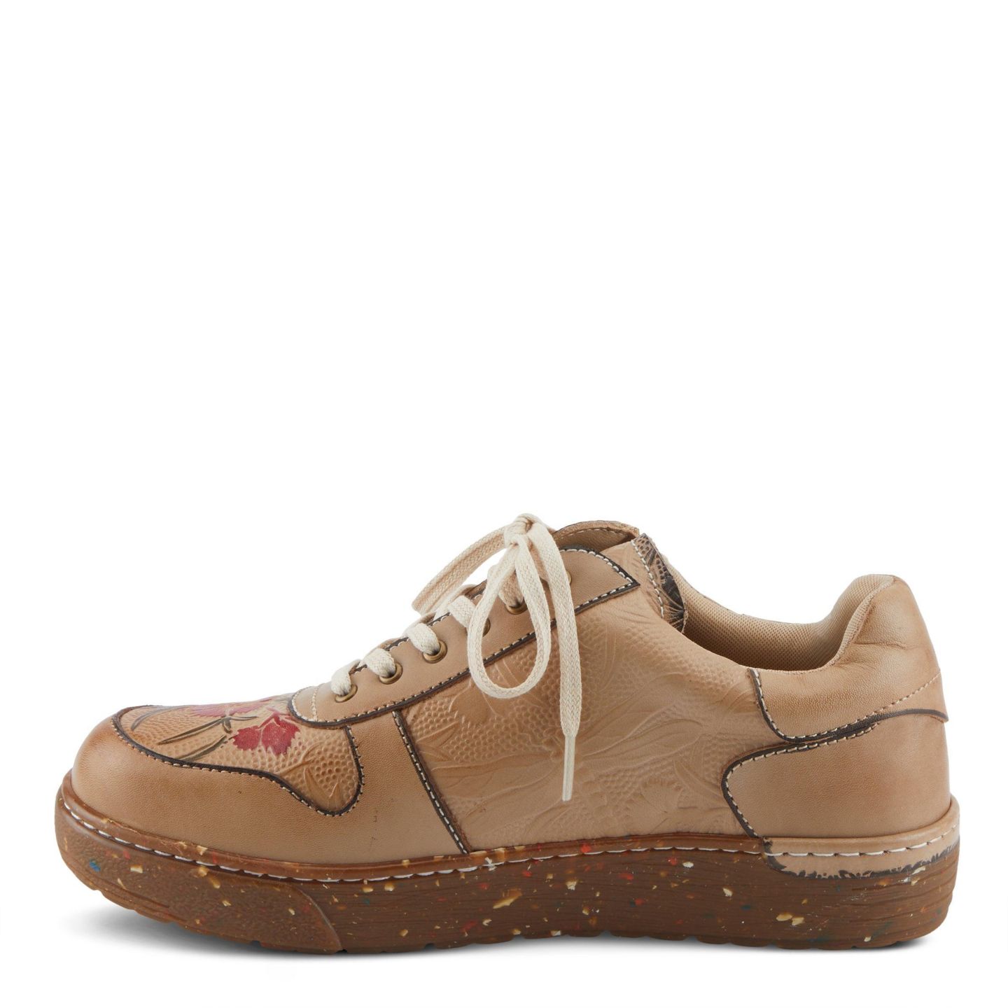 Женские кроссовки L'Artiste Spring Step Sincerity Fashion Sneaker with Rubber Outsole, цвет: Бежевый разноцветный — фото 3