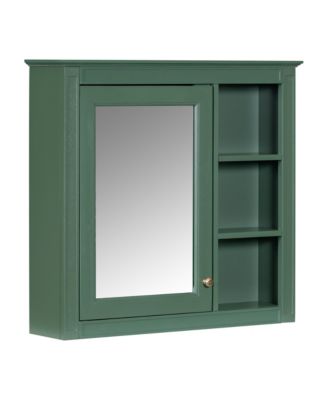 30'' Bathroom Vanity with Top Sink, Mirror Cabinet, 2 Drawers & Tip-out Drawer