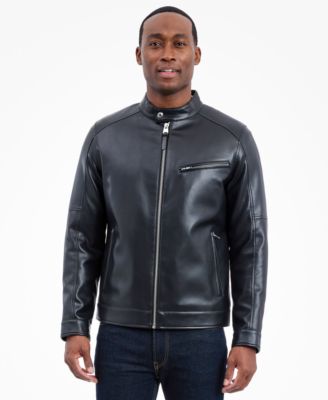 Men's Faux Leather Moto Jacket