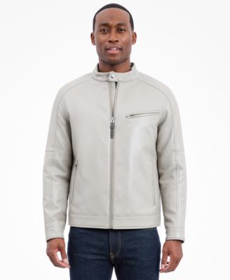 Men's Faux Leather Moto Jacket