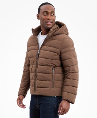 Men's Dressy Hooded Stretch Packable Jacket