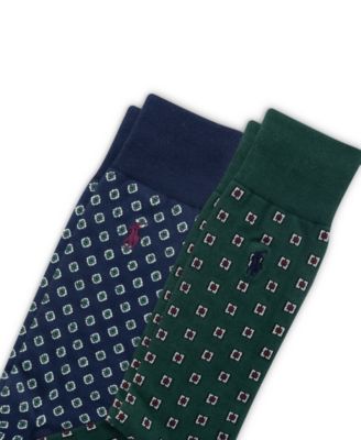 Men's 2-Pack Foulard Pattern Dress Socks