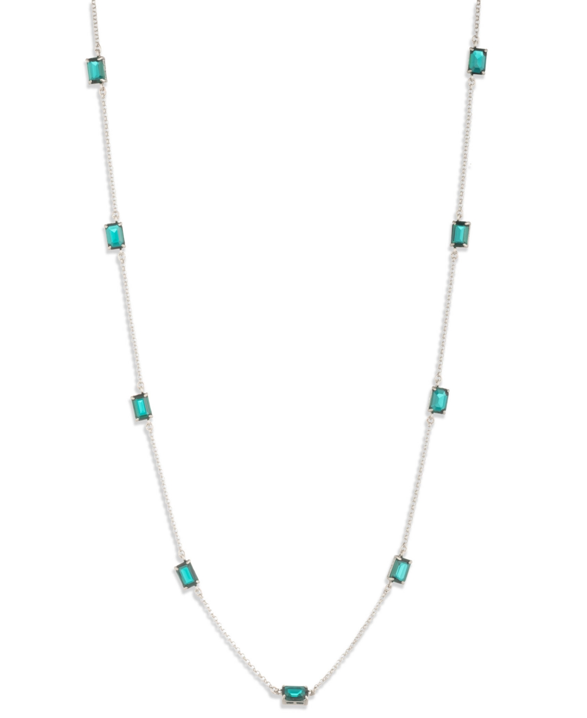 Ralph Lauren Epoxy Stone Station Collar Necklace In Metallic