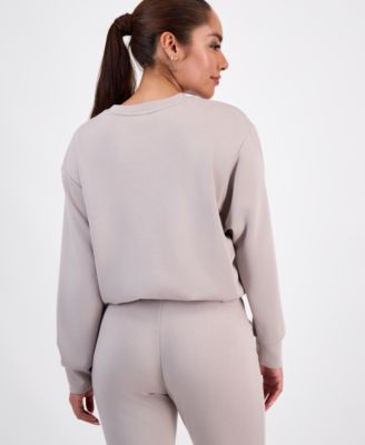 Petite Crewneck Bubble-Hem Top, Macy's Exclusive 