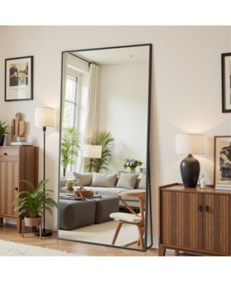 Full Length Mirror 71"x30" Oversized Floor Mirror for Living Room Cloakroom Rect Style
