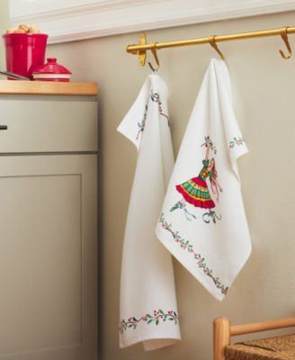 Ballerina Holiday Holly Spring Kitchen Towels, Set of 2