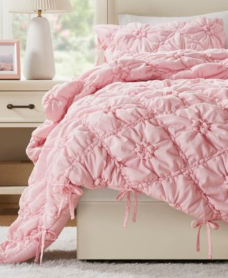 Lily Floral Embroidery 3-Pc. Comforter Set, King