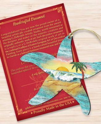 Starfish Scenic Wooden Christmas Ornament