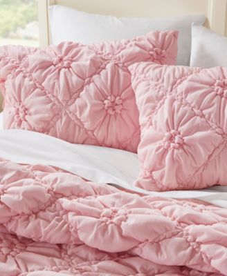 Lily Floral Embroidery 3-Pc. Comforter Set, King