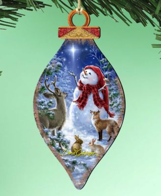 Heaven and Snowman Christmas Ornament