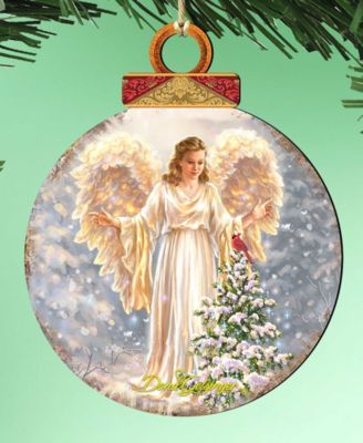 Woodland Angel Wooden Christmas Ornament