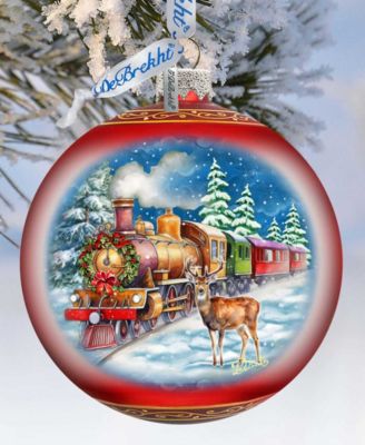 Antler Express LE Glass Christmas Ornament