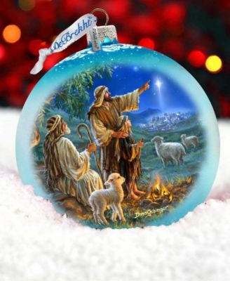 Shepherds Keeping Watch LE Glass Ornament
