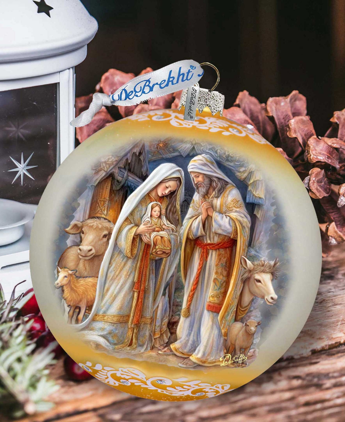 G.debrekht G. Debrekht Nativity Chronicles Le Glass Ornament In Multi