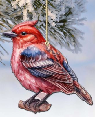Forest Bird Christmas Wooden Ornament